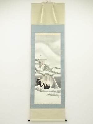 美山筆　親鸞上人石枕図　肉筆絹本掛軸